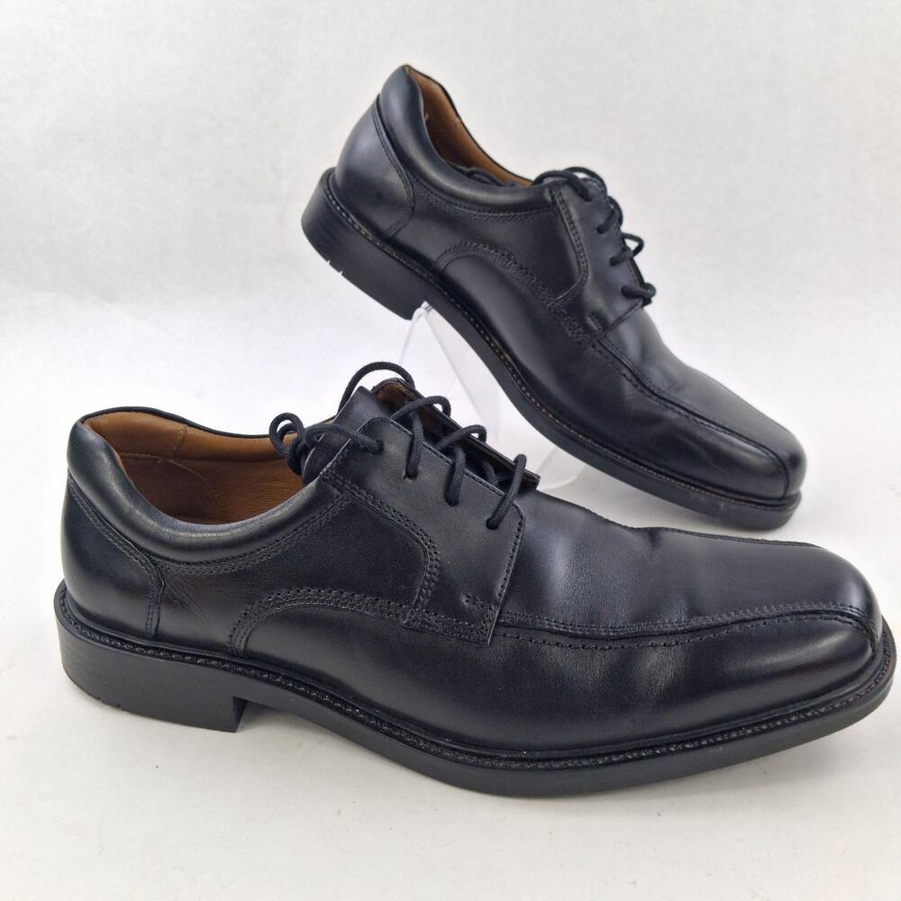 Johnston & Murphy Shoes Mens Size 10.5M Black Leather Derby Lace Up Dress Oxford